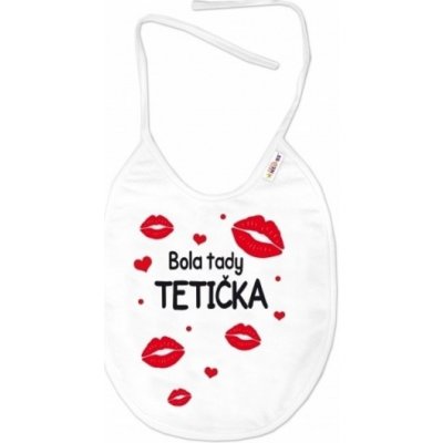 Baby Nellys Nepromokavý bryndáček Bola tady Tetička 24 x 27 cm bílý – Zboží Mobilmania