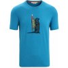 Pánské Tričko Icebreaker Mens Central Classic SS Tee Otter Paddle Geo Blue