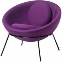 Arper Bowl chair fialová