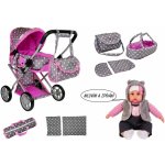 Majlo Toys Alice 9346D kombinovaný šedo-růžový – Zboží Mobilmania