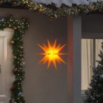 vidaXL Svítící vánoční hvězda s LED skládací žlutá 43 cm – Hledejceny.cz