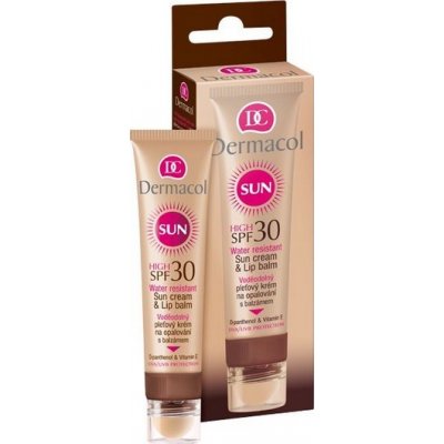 Dermacol Sun Cream & Lip Balm na opalování voděodolný SPF30 30 ml – Zboží Dáma