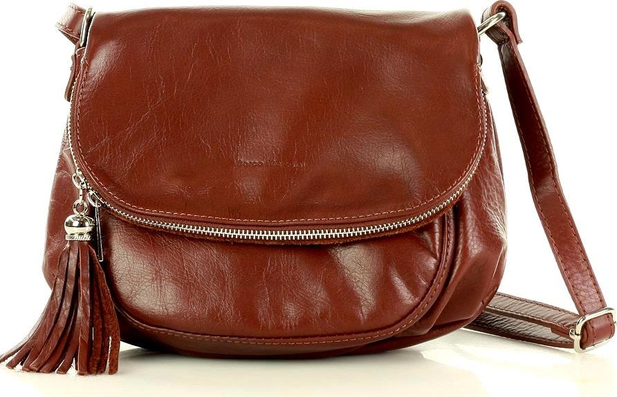 Mazzini kožená hnědá crossbody kabelka l27f