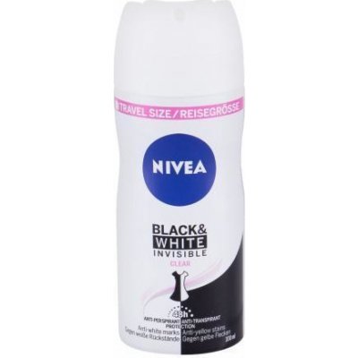 Nivea Invisible for Black & White Clear deospray 100 ml – Zbozi.Blesk.cz