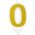 PartyDeco narozeninová svíčka zlatá číslo 0 – Zboží Dáma