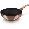 Pánev BerlingerHaus Wok s mramorovým povrchem Rosegold Metallic Line 30 cm