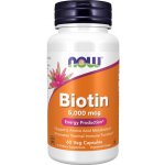 NOW Foods Biotin 5000ug 60 rostlinných kapslí – Hledejceny.cz