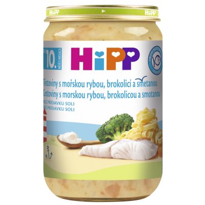 HiPP Těstoviny s mořskou rybou brokolicí a smetanou 220 g – Zboží Dáma