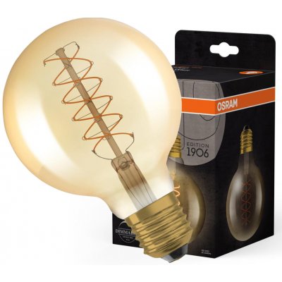 Osram E27 G95 7W = 48W 600 lm 2200K teplá bílá vlákno stmívatelné Vintage 1906 – Hledejceny.cz