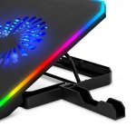 EVOLVEO CoolPro, chladící podložka pod notebook, 2x ventilátor, RGB podsvícení, černá – Hledejceny.cz