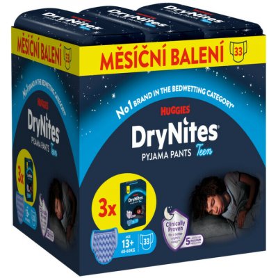 Huggies DryNites JUMBO box pro chlapce 13+ let 48-60kg 3x11ks – Hledejceny.cz
