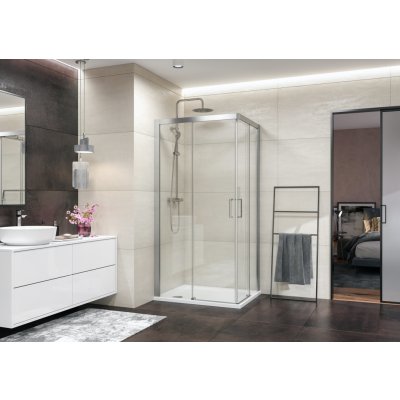 Aquatek DYNAMIC R14 Sprchová zástěna obdélníková 100x80cm. chrom satin – Zboží Mobilmania