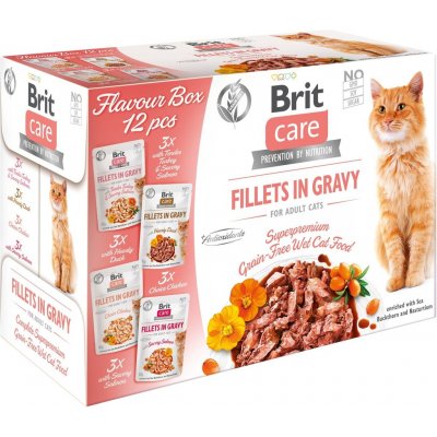 Brit Care Cat Flavour box Fillet in Gravy 12 x 85 g – Zboží Mobilmania