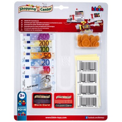Klein 9316 Dětská sada bankovek EUR k pokladnám – Zboží Mobilmania