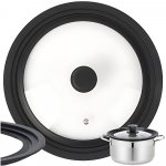Ruhhy 25561 Univerzální skleněná poklice se silikonovým lemem 3v1 28/30/32 cm – Zboží Dáma