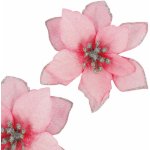 SPRINGOS Vánoční hvězda s klipem 12,5cm růžová vánoční ozdoba CA1226-XG – Zboží Dáma