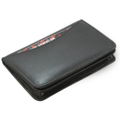 Arwel Kožené pouzdro na vizitky se zásobníkem - černé – Zbozi.Blesk.cz