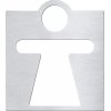 Piktogram Bemeta hotelový program - Piktogram WC dámy 120x120 mm, nerez mat 111022045