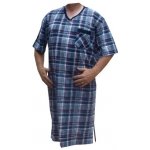Xcena noční košile krátký rukáv káro modrá – Zboží Dáma