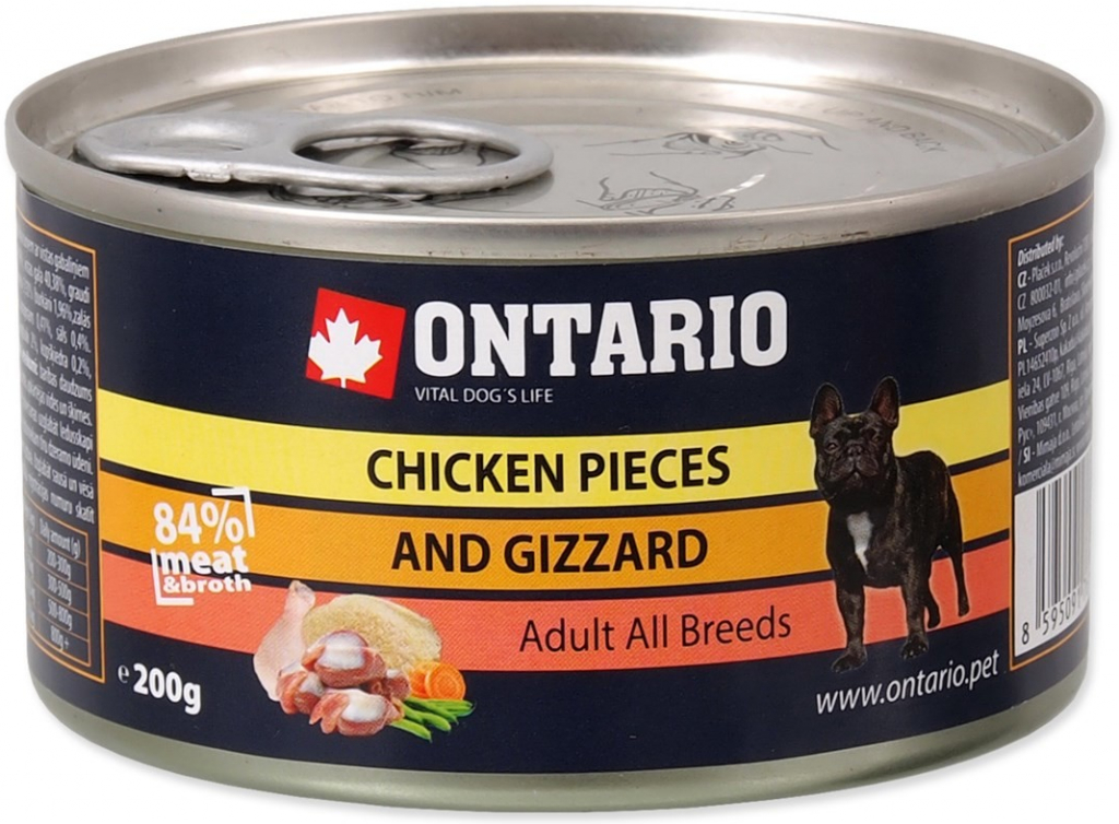 Ontario kuřecí kousky a žaludky 0,2 kg