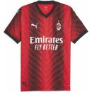 Puma AC Milan 23/24 dětský domácí fotbalový dres červený