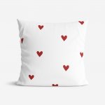 Goldea bavlna červená srdíčka na bílém 30 x 50 cm – Sleviste.cz