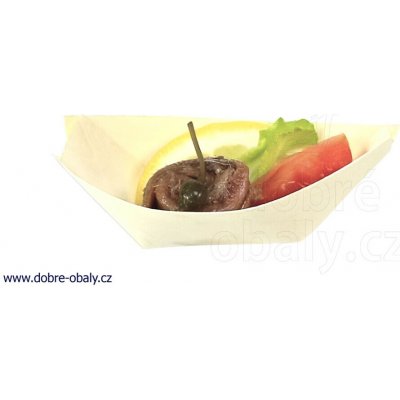 Fingerfood miska dřevěná FSC 100% lodička 8 x 5,5 cm [ ] – Hledejceny.cz
