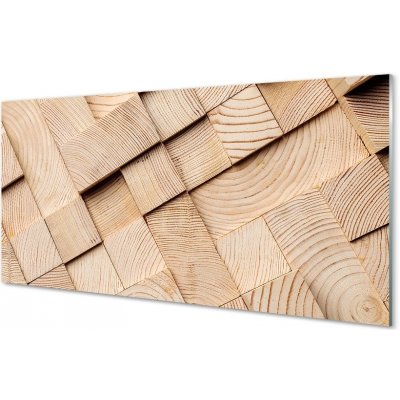 Obraz na skle složení zrna dřeva 100x50 cm – Zboží Mobilmania