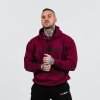 Pánská mikina GymBeam Mikina PRO Hoodie Burgundy