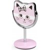 Kosmetické zrcátko Prima-obchod Kosmetické zrcátko stolní kočka 2 pudrová