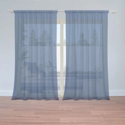 Sablio Záclony Modrá 2: 2ks 150x250cm – Hledejceny.cz