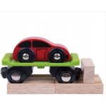 Bigjigs Vagon s autem + 2 koleje – Hledejceny.cz