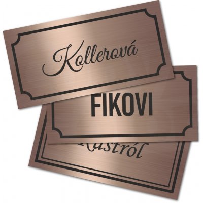 Štítek na schránku i na dveře - BRONZOVÁ – Zboží Dáma