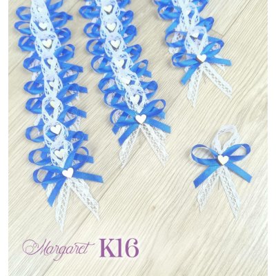 Krajkové svatební vývazky K16 (Blue) – Sleviste.cz