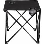 Verk 14471 Stůl kempingový skládací s držáky na nápoje černý – Sleviste.cz