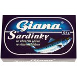 Giana Sardinky ve vlastní šťávě 125g – Zboží Mobilmania