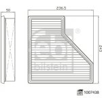 FEBI BILSTEIN Vzduchový filtr 1007438 – Hledejceny.cz