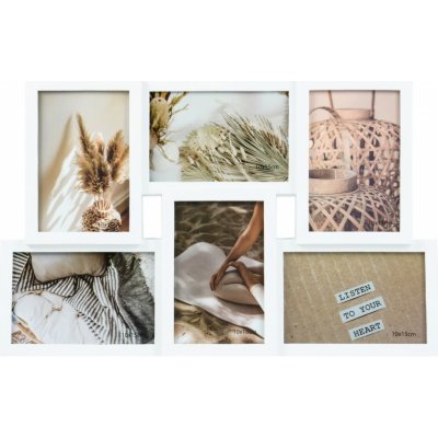 Fotorámečky na více fotografií, 44,5 × 28 × 2 cm, multi, bílý BB0911227072 – Zboží Živě