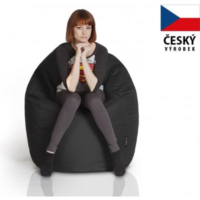 CrazyShop sedací vak Hruška Mega černá – Zboží Dáma