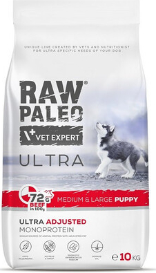 Vetexpert Raw Paleo Ultra Beef Puppy Medium Large 10 kg