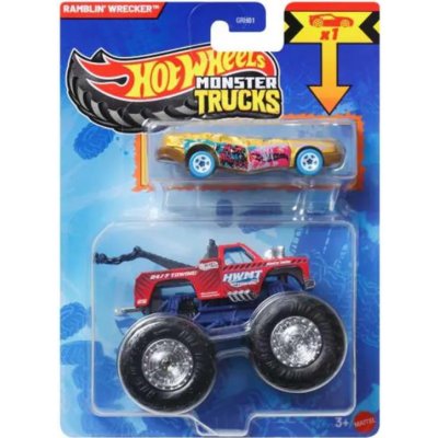 Mattel Hot Wheels Monster Trucks Ramblin Wrecker 2Pack – Sleviste.cz
