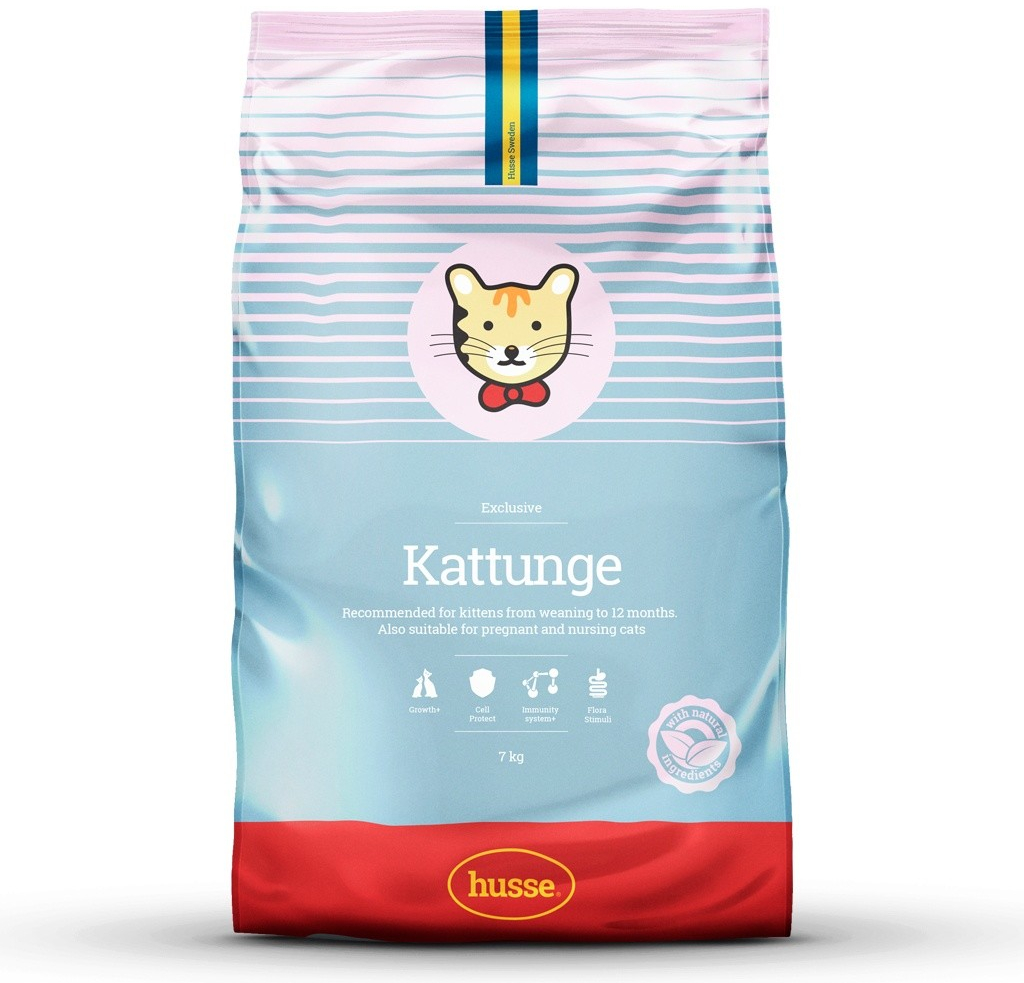 Husse granule pro kočky Kattunge 7 kg