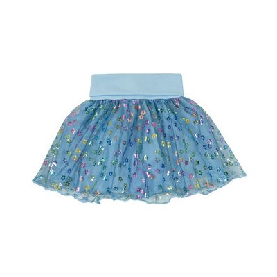 ESITO Dívčí kolová sukně Flower tulle modrá – Zboží Dáma