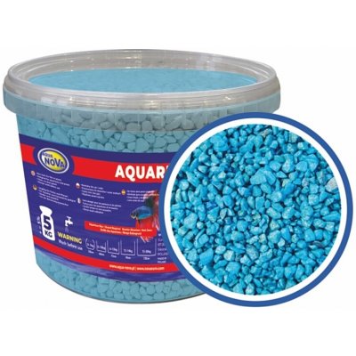 AQUA NOVA Akvarijní štěrk fluo modrý 5kg/3l – Sleviste.cz