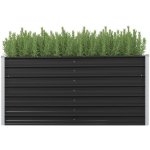 Dekorhome ocelový truhlík antracit 100x40x77 cm – Zboží Mobilmania