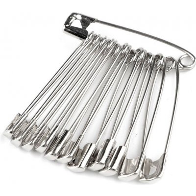 Spínací špendlíky délka 38 mm, střední, nikl – Zboží Dáma