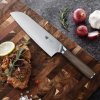 Kuchyňský nůž Swityf kuchyňské nože Nůž santoku ořechové dřevo 18 cm