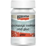 Pentart Lepidlový lak na decoupage Glitter 100 ml – Sleviste.cz
