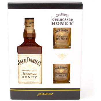 Jack Daniel's Honey 35% 0,7 l (dárkové balení 2 sklenice)