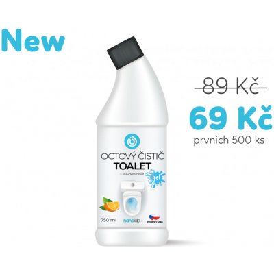 Nanolab Přírodní octový čistič TOALET s vůní Pomeranče 750 ml